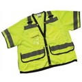 1280-LS-CID Lime Mesh Class 3 Premium Vest with Clear ID pocket